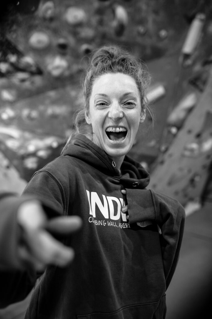 Ben, team leader and route setter at Indy Climbing Wall